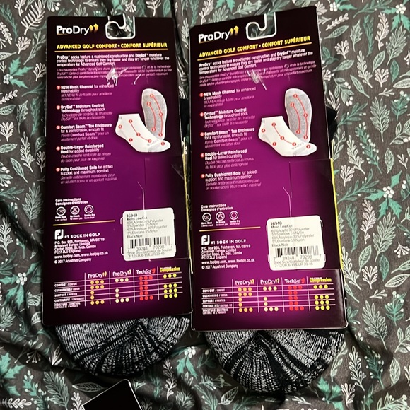 Footjoy Men's 6 Pair Value  Pack Pro Dry Large Gray Sport Socks Sizes 7-12 - Picture 4 of 4